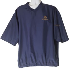 FootJoy Men's Short Sleeve VNeck Lightweight Pullover Golf XL top Windbreaker